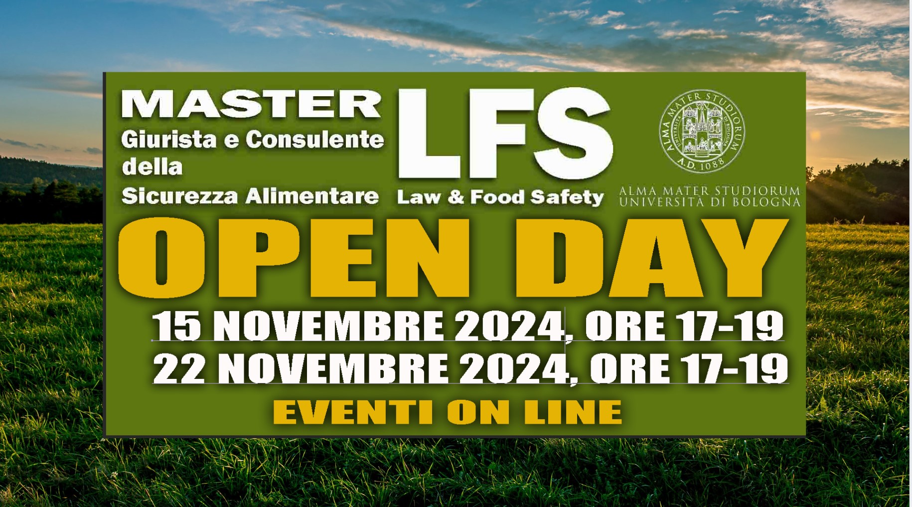 Vuoi ricevere più informazioni sul Master?  Partecipa anche Tu ai nostri Open Days!